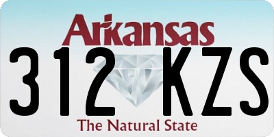 AR license plate 312KZS