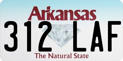 AR license plate 312LAF