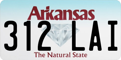 AR license plate 312LAI