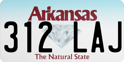 AR license plate 312LAJ