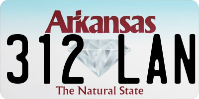 AR license plate 312LAN