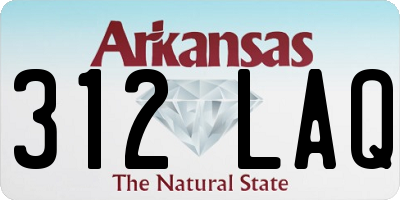 AR license plate 312LAQ
