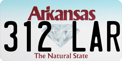 AR license plate 312LAR