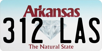 AR license plate 312LAS