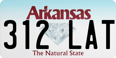 AR license plate 312LAT