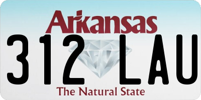 AR license plate 312LAU