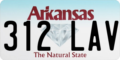AR license plate 312LAV