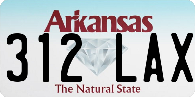 AR license plate 312LAX