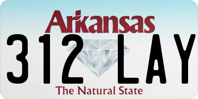 AR license plate 312LAY