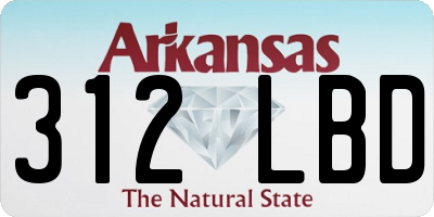 AR license plate 312LBD