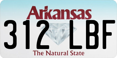 AR license plate 312LBF