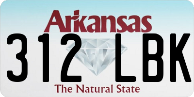 AR license plate 312LBK
