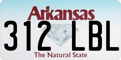 AR license plate 312LBL