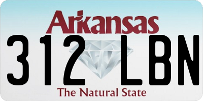 AR license plate 312LBN