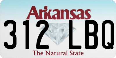 AR license plate 312LBQ
