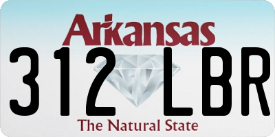 AR license plate 312LBR