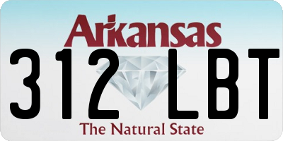 AR license plate 312LBT