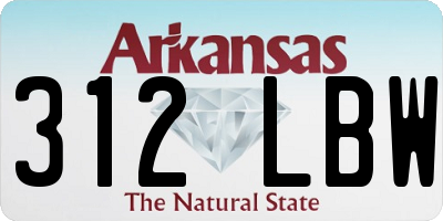AR license plate 312LBW