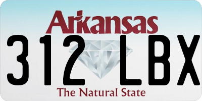 AR license plate 312LBX