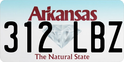AR license plate 312LBZ