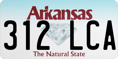 AR license plate 312LCA