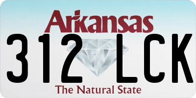 AR license plate 312LCK