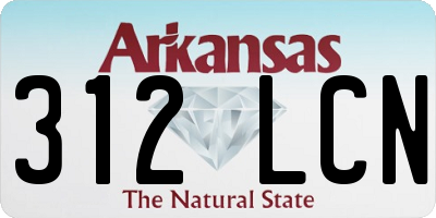 AR license plate 312LCN
