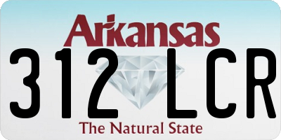 AR license plate 312LCR