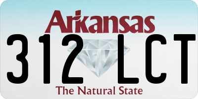 AR license plate 312LCT
