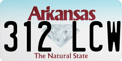 AR license plate 312LCW