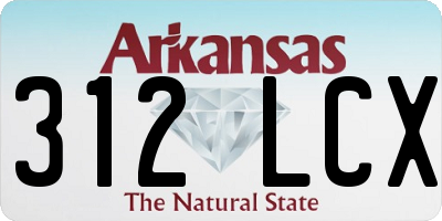 AR license plate 312LCX
