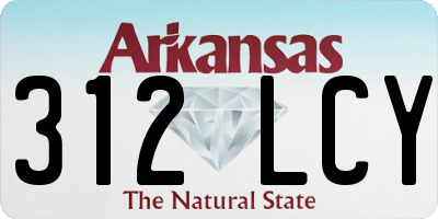 AR license plate 312LCY