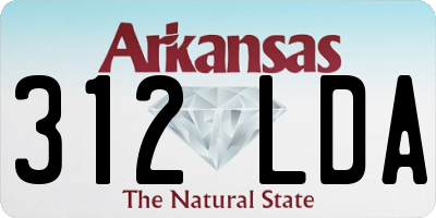 AR license plate 312LDA