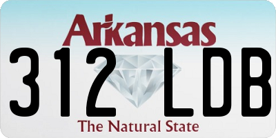 AR license plate 312LDB