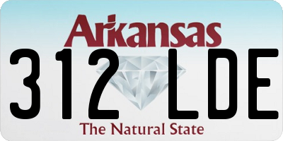 AR license plate 312LDE