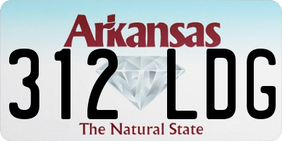 AR license plate 312LDG