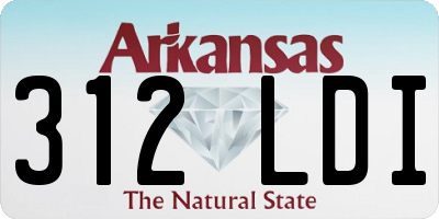 AR license plate 312LDI