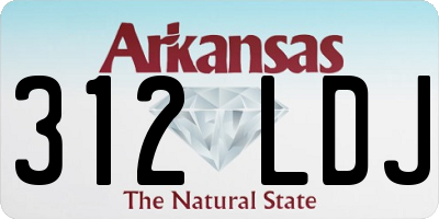 AR license plate 312LDJ