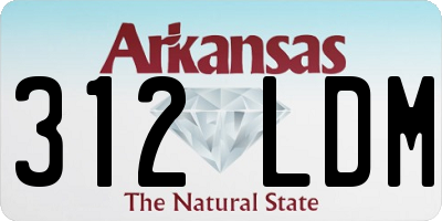 AR license plate 312LDM