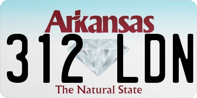 AR license plate 312LDN