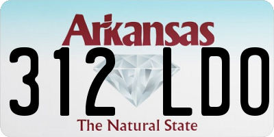 AR license plate 312LDO
