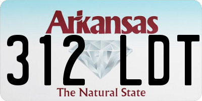 AR license plate 312LDT