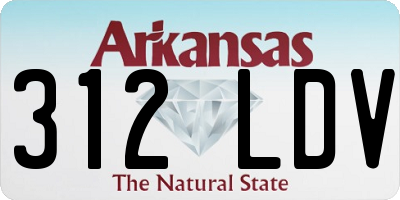 AR license plate 312LDV