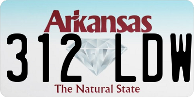 AR license plate 312LDW