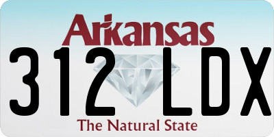 AR license plate 312LDX