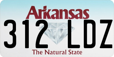 AR license plate 312LDZ