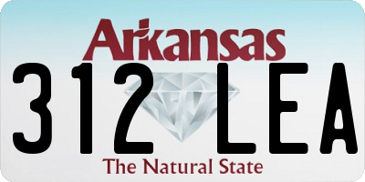 AR license plate 312LEA