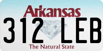 AR license plate 312LEB