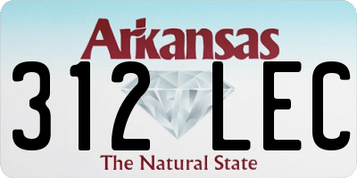 AR license plate 312LEC