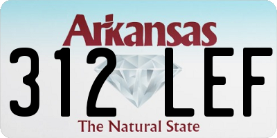 AR license plate 312LEF